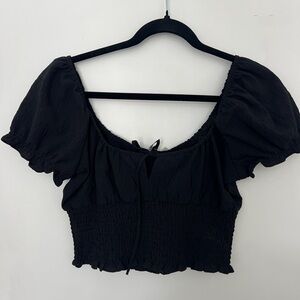 Black H&M crop blouse - medium